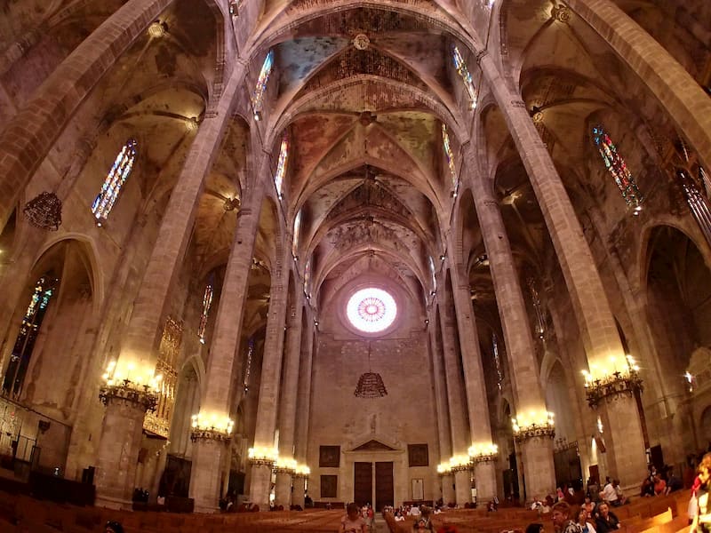 rosetón de la catedral de Palma de Mallorca